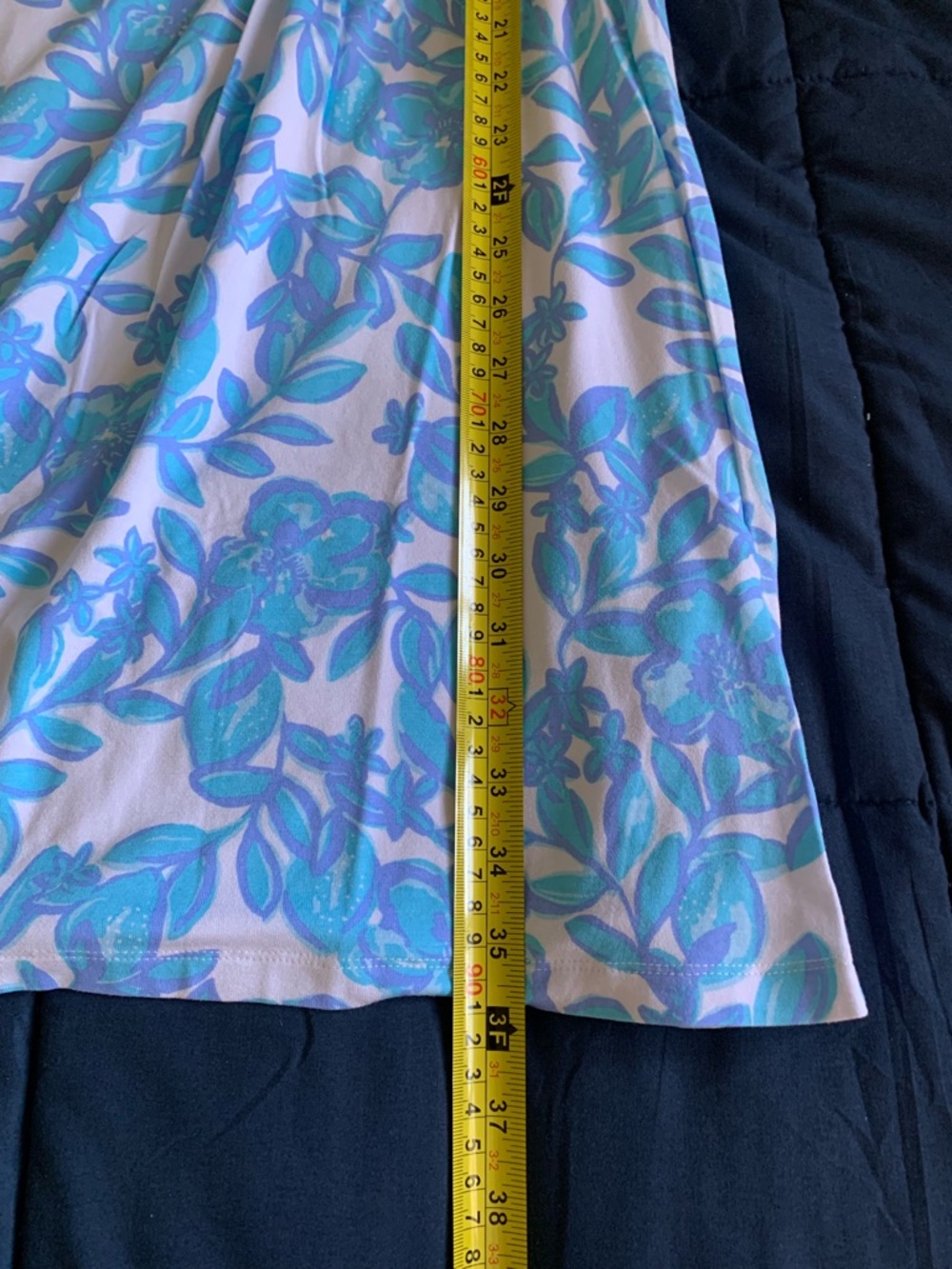Lilly Pulitzer Blue and White Floral Midi Dress with Front Knot Size XS NWT - Picture 8 of 8